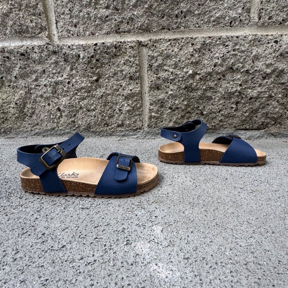 Clarks Buckle Sandals Kids EU 29 11.5 Blue Birkenstock Style Hiking Sandal Shoe - Picture 3 of 9